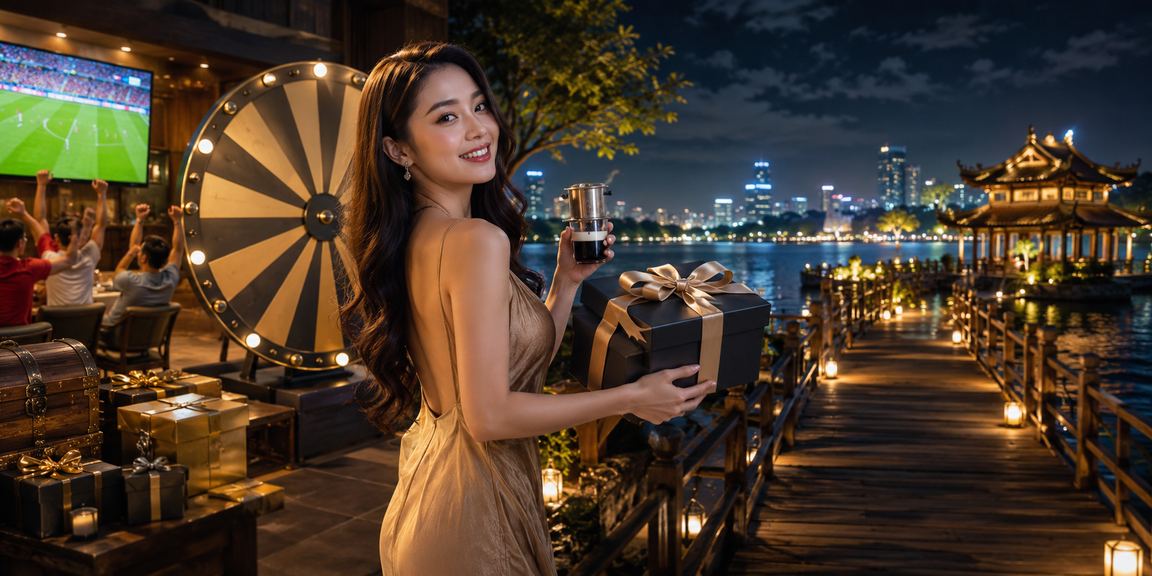 Màn hình roulette trực tuyến tại sòng bài Hà Nội phong cách cà phê Việt Nam